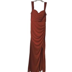 Azazie Rust A4 Women's Bridesmaid Dress Formal